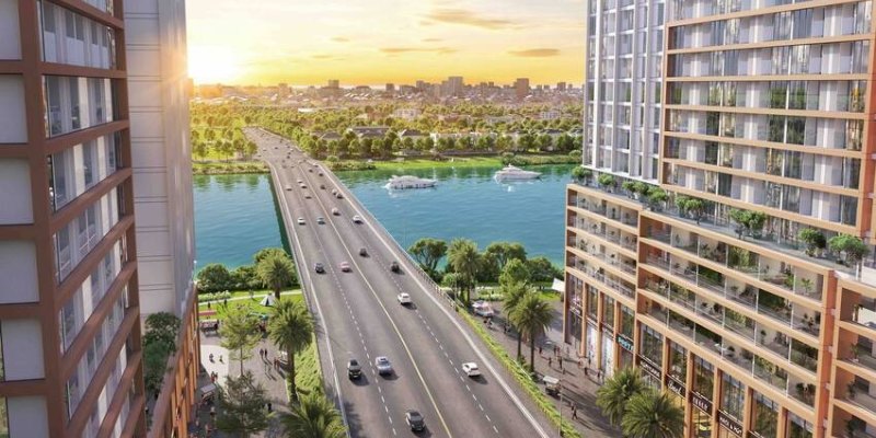 Phối cảnh Spana Tower ở đầu cầu Hòa Xuân