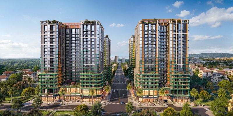 Phối cảnh FourS Tower tại giao lộ Minh Mạng – Nguyễn Phước Lan